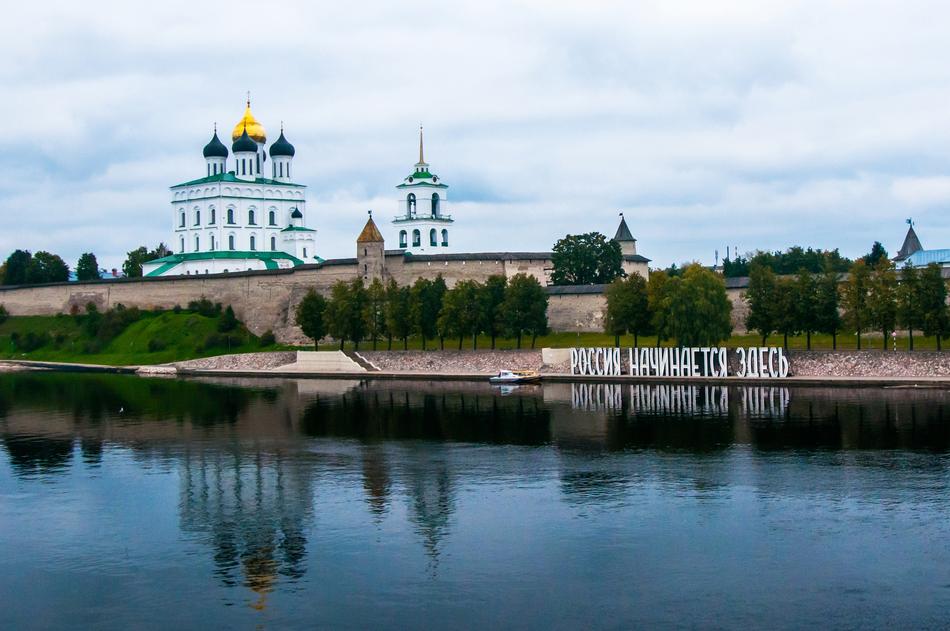 Water River Reflection of church