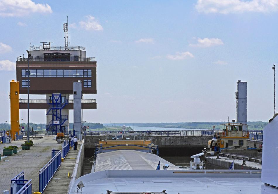 control tower on the danube side channel in Slovakia