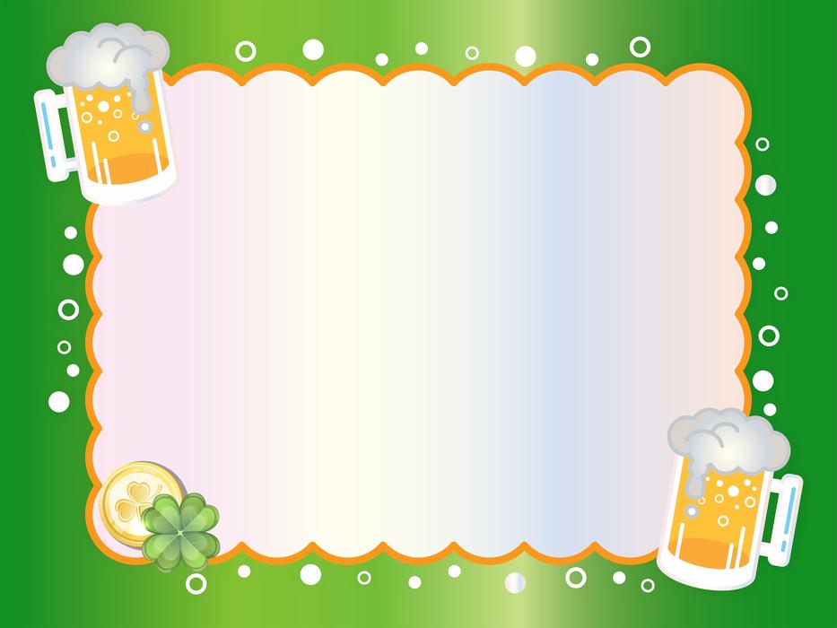 green framed beer