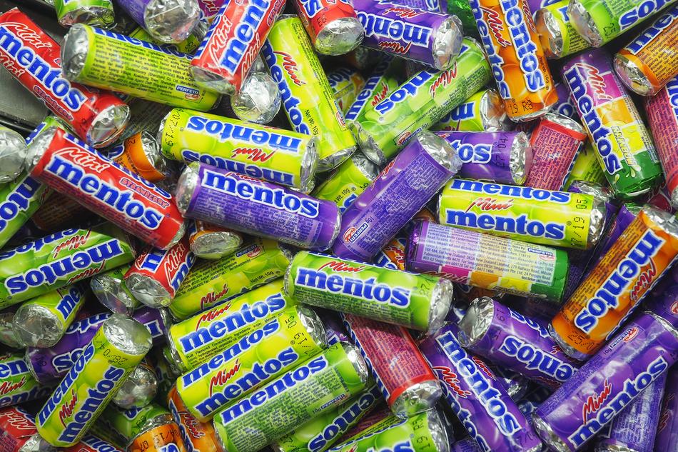 colored mints are delicious