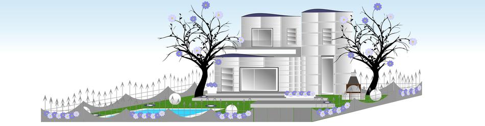 buildings modern houses illustration