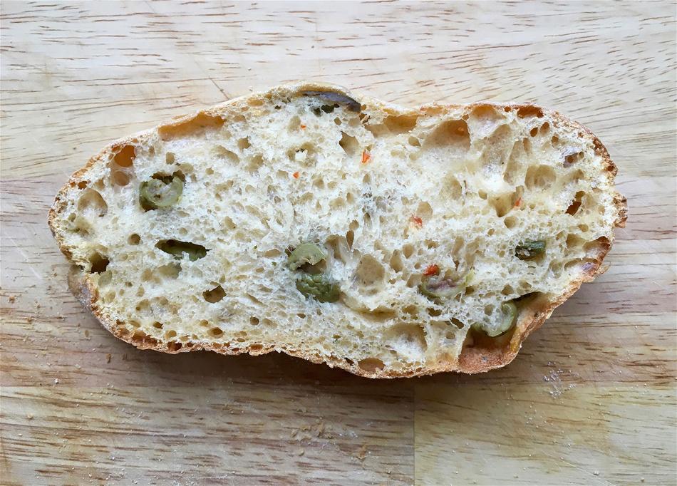 bread filled with vegetables