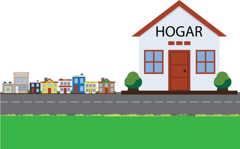 illustration house street view