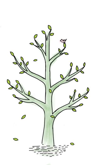 spring tree bird green branch