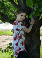 Girl and tree Nature Summer