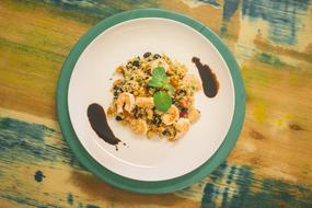 healthy dish with shrimp