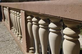 stone columns on the bridge