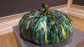 Decorative painted pumpkin
