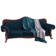 sofa blue beautiful fabric