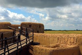 bridge hay field view