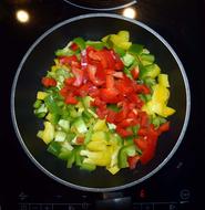 Sliced ripe vegetables in a bowl