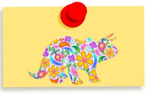 colored dinosaur drawing