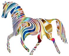 horse equine psychedelic abstract