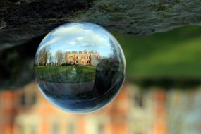 balloon gray background reflection