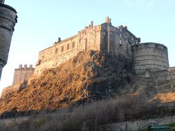 ancient castle on a cliff