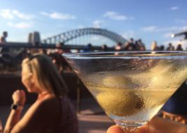 cold cocktail in hand