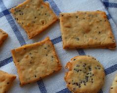 Crunchy crackers on the table