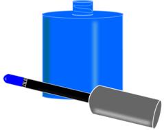 nail polish blue