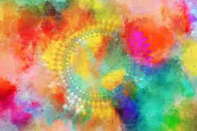 watercolour colorful ring background
