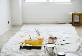 cozy table on the bed