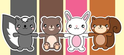 animals fun cute background