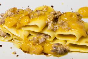 pasta in sauce and meat