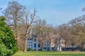 beautiful house in the field