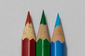 Colored Pencils red green blue