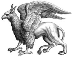 griffin gryphon line art
