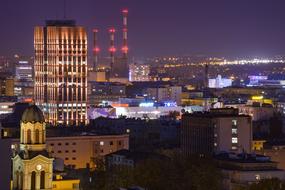 city lights night view