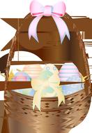 graphic easter basket easter eggs