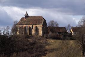 old barns in the village