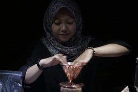 cute girl with a glass