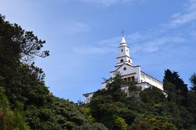 white building in a blue sky