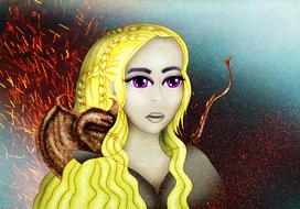 daenerys targaryen khaleesi digital art