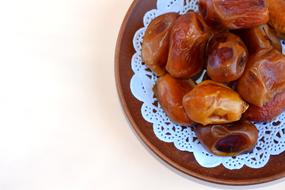 Delicious dried fruit on a plate