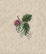 vintage berry decor embroidery