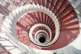 red bridge with stairs