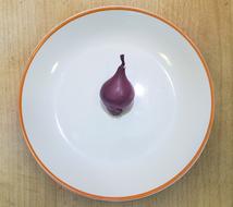 purple onion on a plate