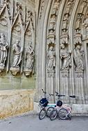 magnificent architecture with bicycles