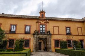 yellow building with windows view