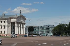 beautiful square in the city