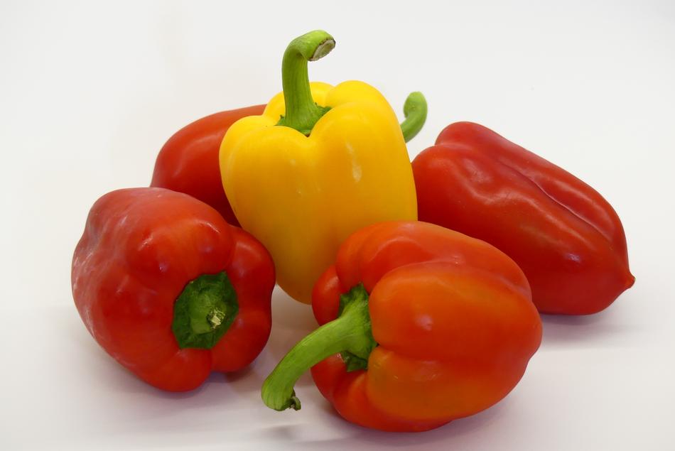 ripe delicious colored peppers