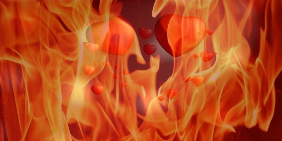 Background Hot Heart In