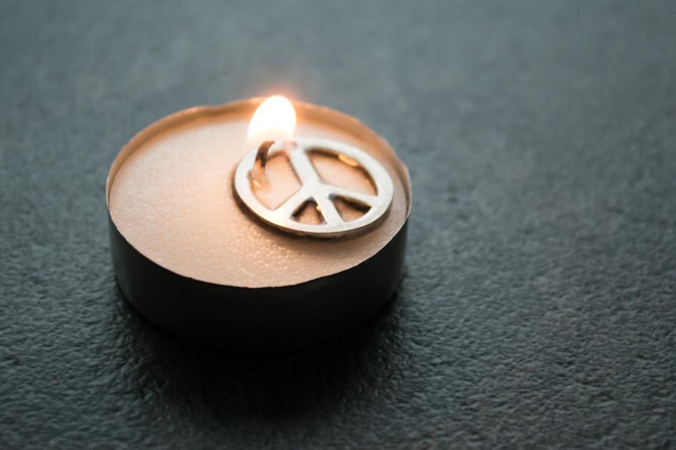 iron symbol on a candle