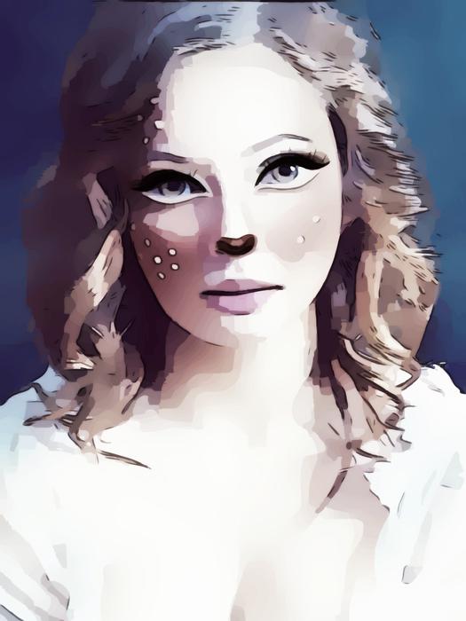 the girl with the deer face look