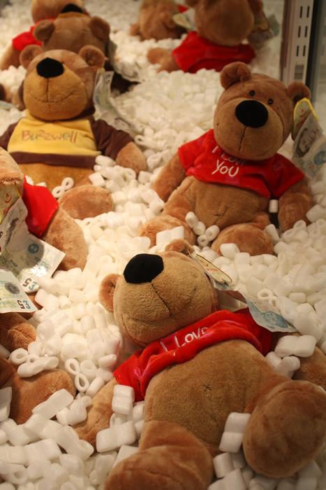 bears for sale in the snow