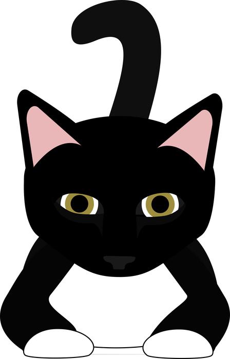 graphic crouching cat cat feline