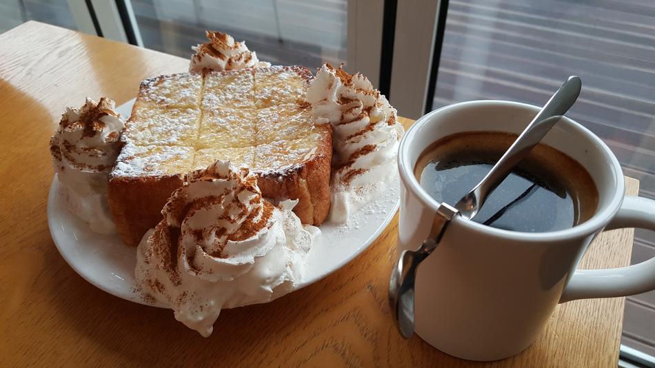 sweet cake with a creamy pattern