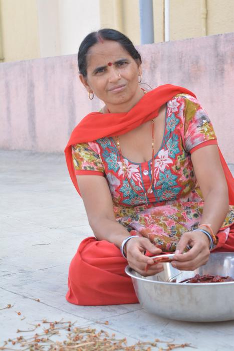 old woman india spices